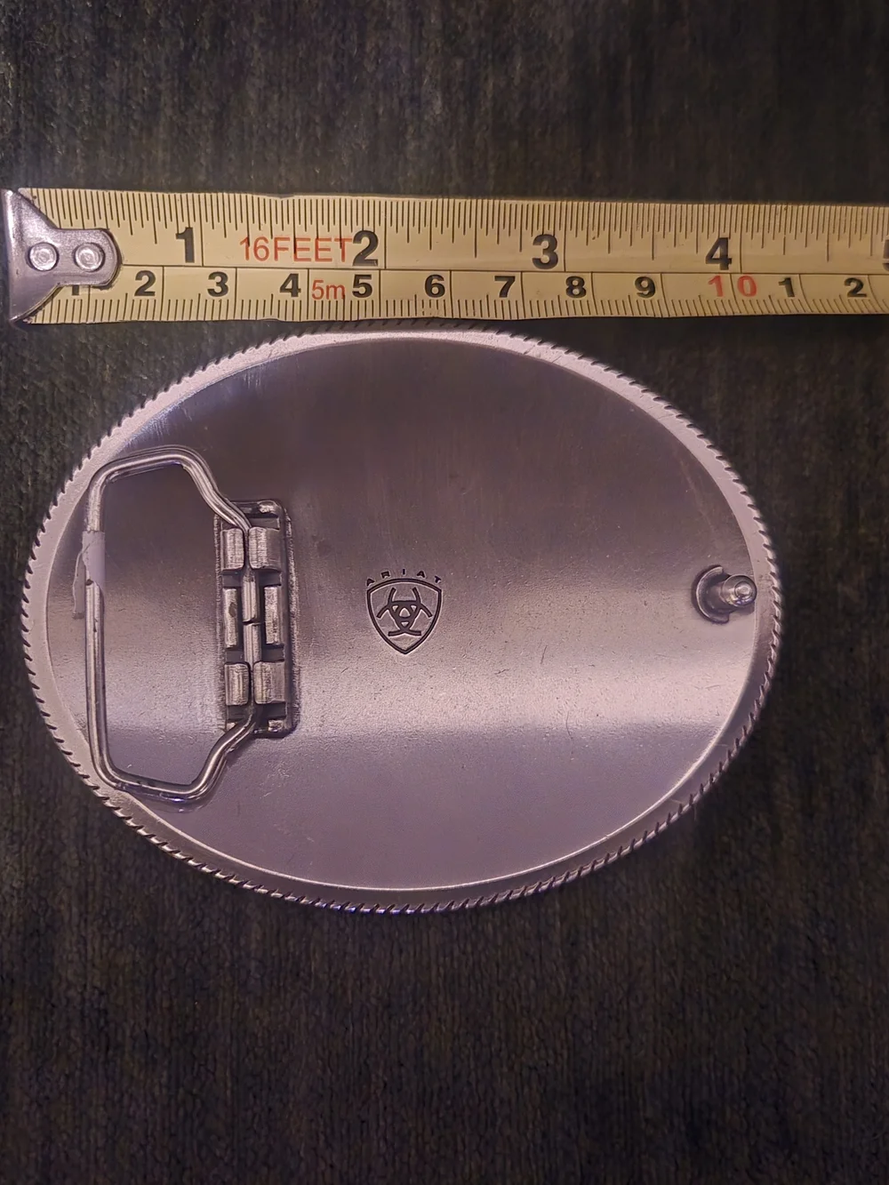 Ariat Mexican Flag Oval Belt Buckle - Gold & Tricolor